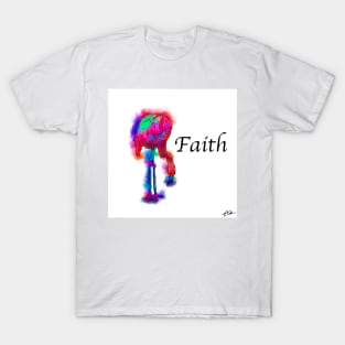Faith - Flamingo Eating In Abstract T-Shirt